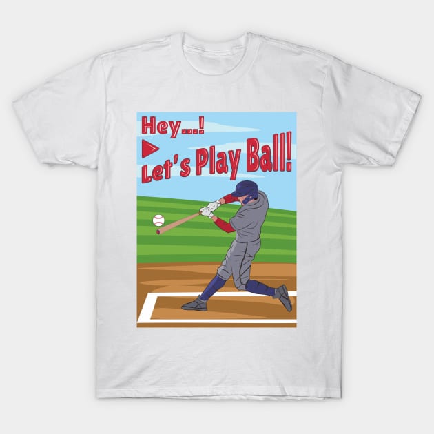 Baseball Gift For Kids | Let's Play Ball! Kido | Variety Colors Fit T-Shirt by VISUALUV